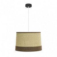 Distribuidor - Lâmpadas Diversas | Colgantes Moderno | COLGANTE TIETAR 1XE27 SACO/MARRON REGX40X40 CM Ref: 186694002